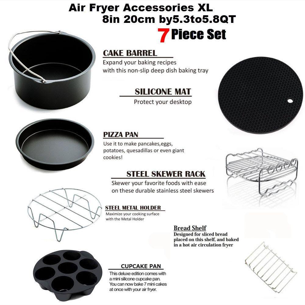 Preva Air Fryer Aksesoris Untuk 4.2-5.8QT Cookware Parts Aksesoris Penggorengan Barang Dapur