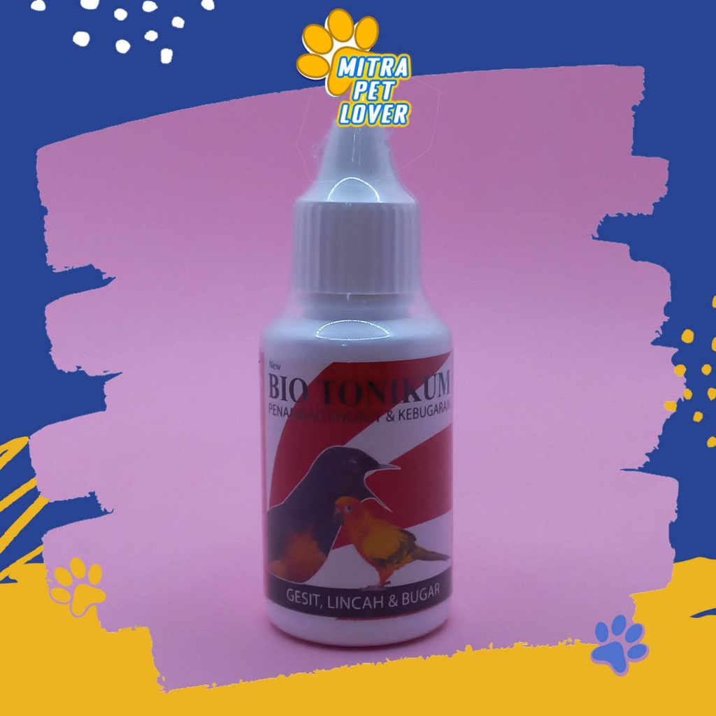 SUPLEMEN ENERGI BURUNG - BIO TONIKUM 30 ML ORIGINAL - TINGKATKAN ENERGY DAN KEBUGARAN BURUNG JADI GESIT LINCAH GACOR - MURAH ASLI BERKUALITAS - PET ANIMAL HEALTHCARE &amp; VETERINARY TAMASINDO OBAT KESEHATAN &amp; VITAMIN HEWAN BINATANG PELIHARAAN MITRAPETLOVER