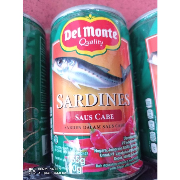 

Sarden delmonte saus cabai sarden murah sardines kaleng 155 gr