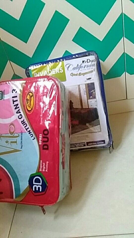 Sprei Vito 2in1 Motif Puzzle Duck Flamingo Pinky Bt21 Love Animal - Sorong 120x200 Single 120 Sp Duo