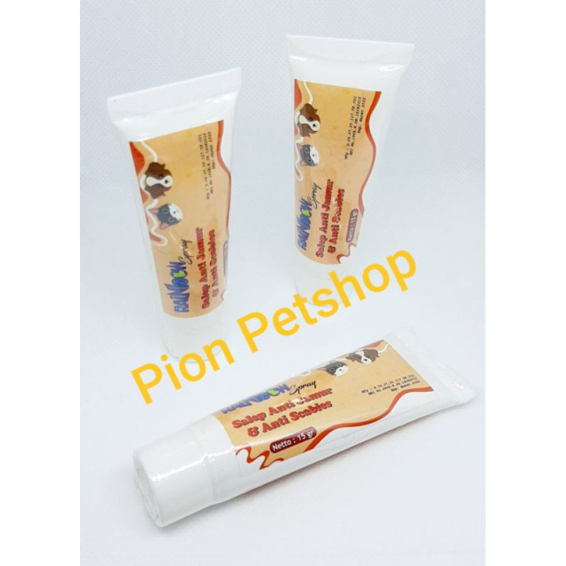 Rainbow Salep Anti Jamur dan Anti Scabies 15gr untuk anjing dan kucing