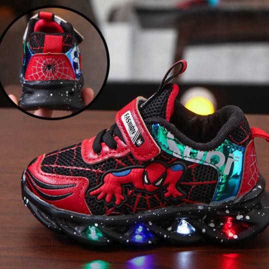 Promo-Sepatu Led Anak Laki Laki-Model Terbaru - Putih