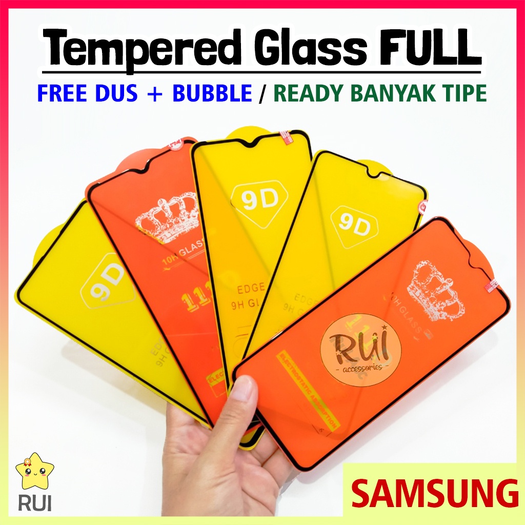 Tempered Glass FULL Samsung J2 Core J3 Pro J3 2016 J4 J5 2015 J6 PLUS J6+ J7 J7+ J8 Grand Prime S7 F