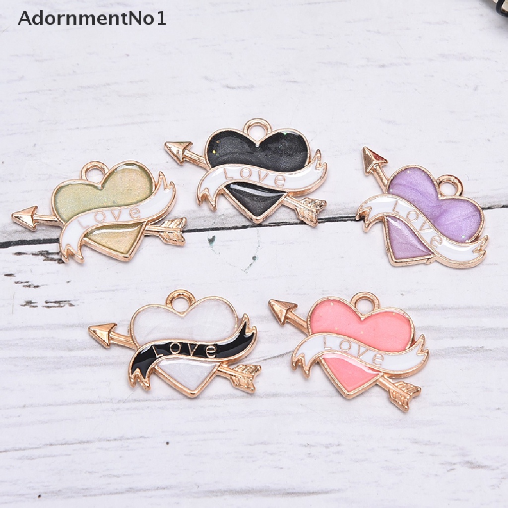 (AdornmentNo1) 10pcs / lot Liontin Bentuk Cupid / Hati Bahan Alloy Handmade Untuk Kerajinan Tangan