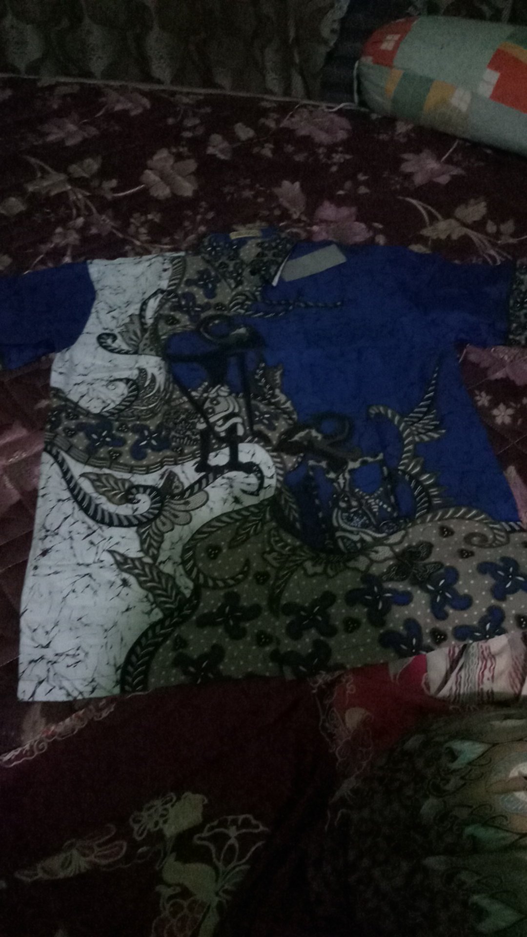 Wayang Susun Kemeja Batik Pria M.l.xl.xxl Jumbo Lengan Pendek