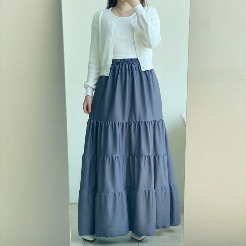 ROK SUSUN MAXI SKIRT // ROK PREMIUM // ROK WANITA TERBARU-5