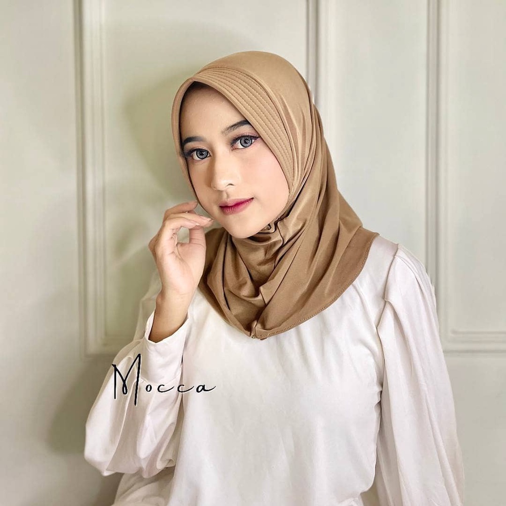 HIJAB SPORT /HIJAB VOLLY INSTAN  BAHAN JERSEY TERBARU-2