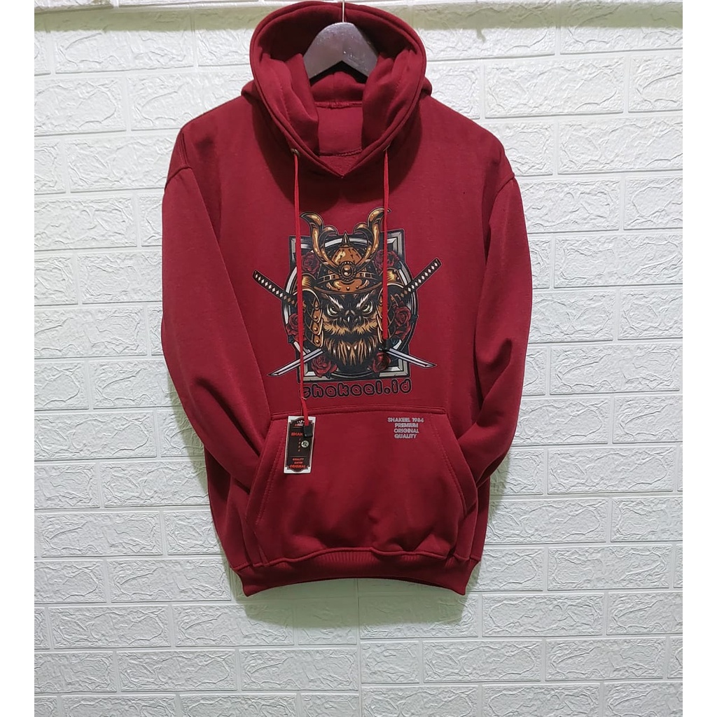 APPAREL_PRIA sweater hoodie pria premium distro bahan katun tebal gramasi 280 motif YAKUZSHAK ukuran M L XL XXL XXXL