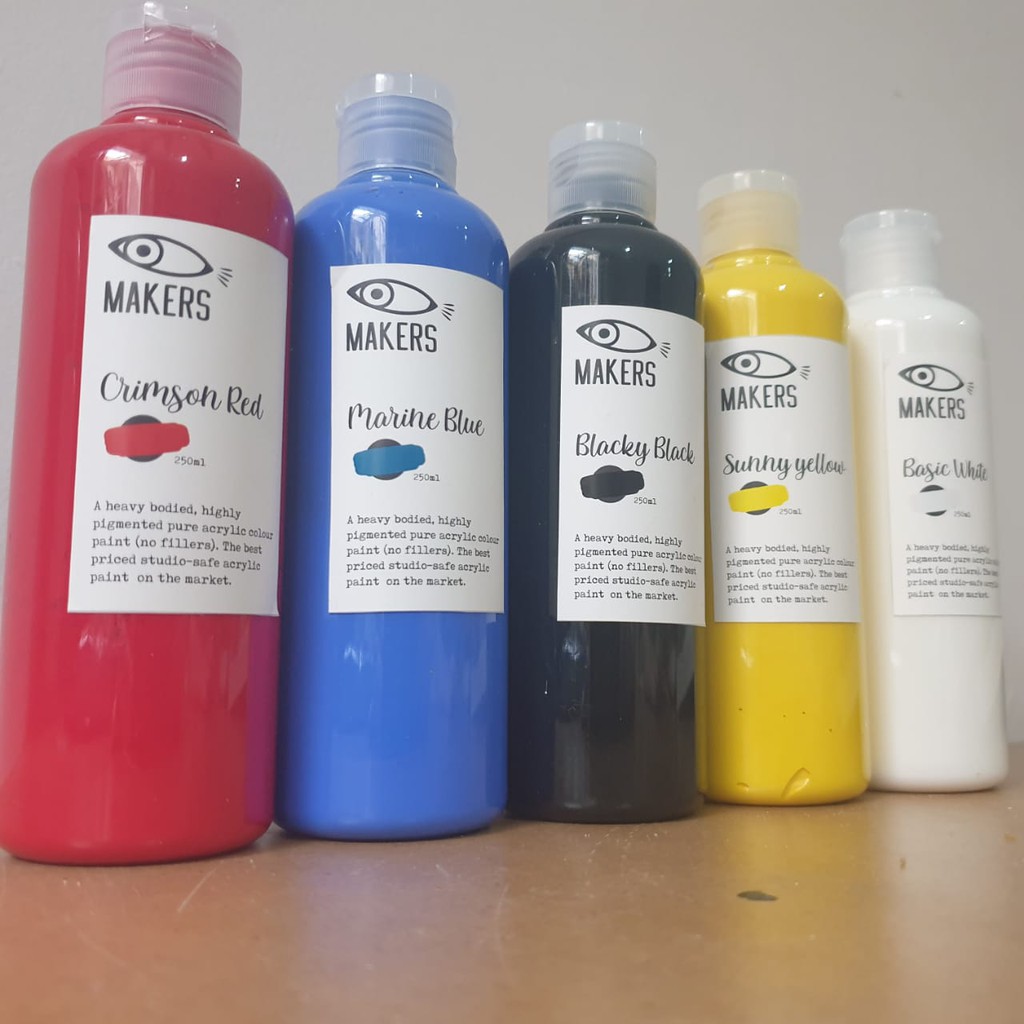 

Paket Cat Lukis Akrilik 250ml 5 warna