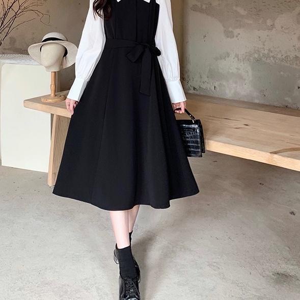((REKOMENDASI)) COD dress korea/dress wanita/dress korean style/midi dress korea/long dress dress ko