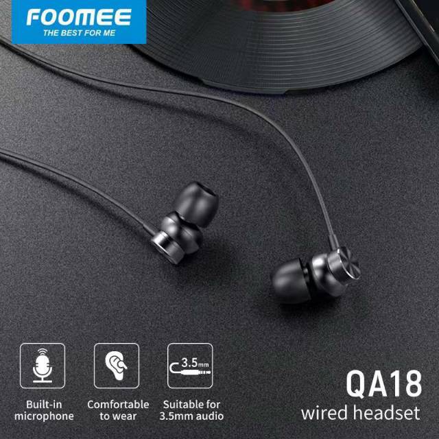 Foomee QA18 Wired Earphones Metallic Design
