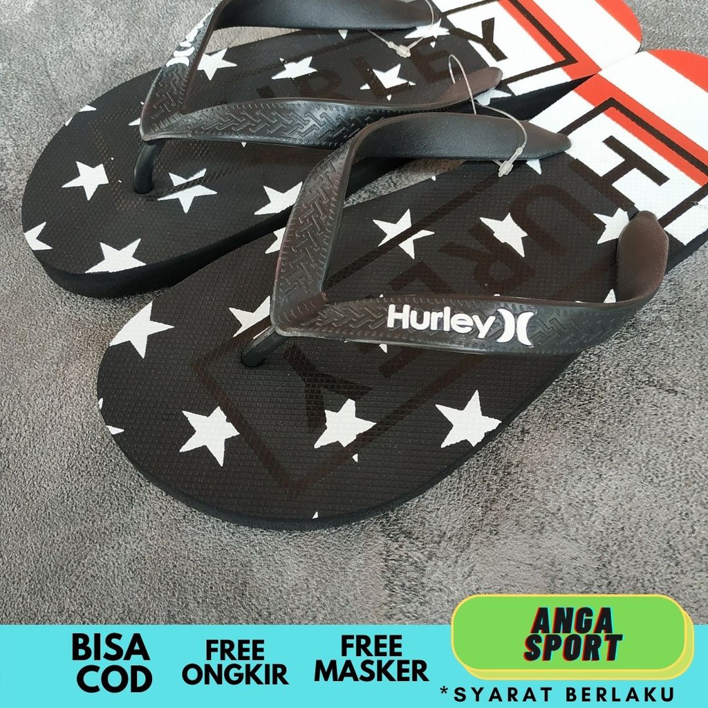 SANDAL JEPIT PRIA HURLEY KASUAL SURFING / SENDAL COWOK JEPIT DISTRO KEKINIAN KEREN PREMIUM