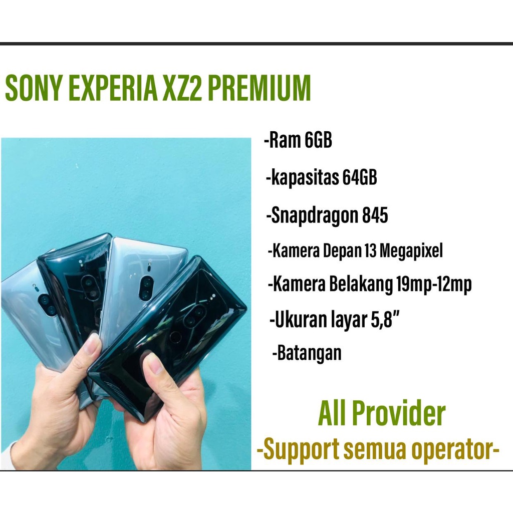 Sony xperia xz2 premium ram 6/64gb all operator / bisa semua kartu