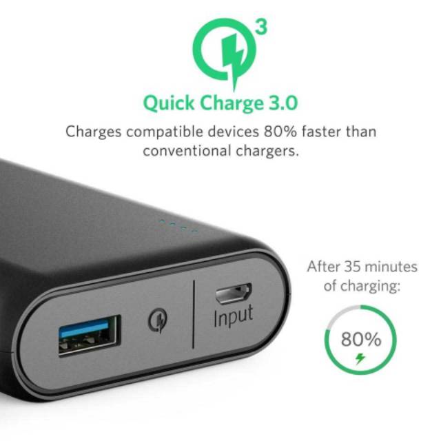 Anker PowerCore Power Bank 10000mAh QC 3.0 Upgrade with Power IQ