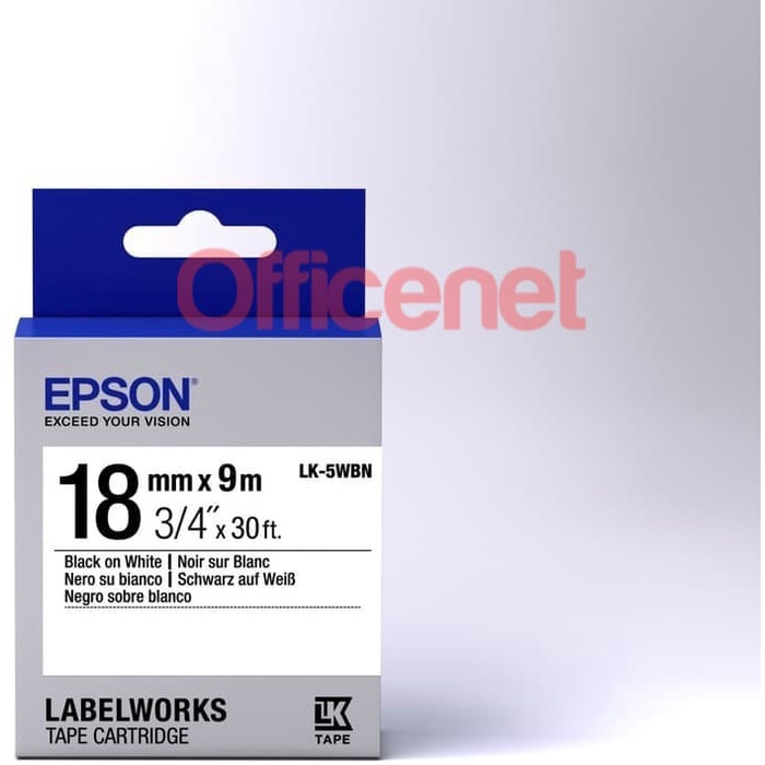 EPSON LABELWORKS 18mm | 9 meter | LABEL TAPE CARTRIDGE
