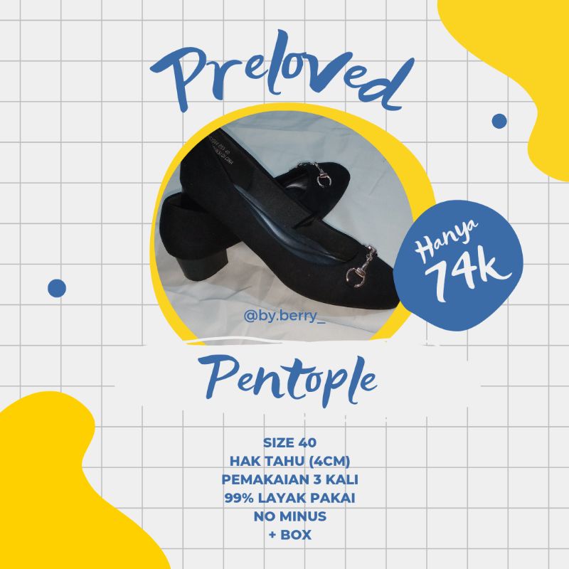 Sepatu Hak Tahu || Heels Adelle-Preloved