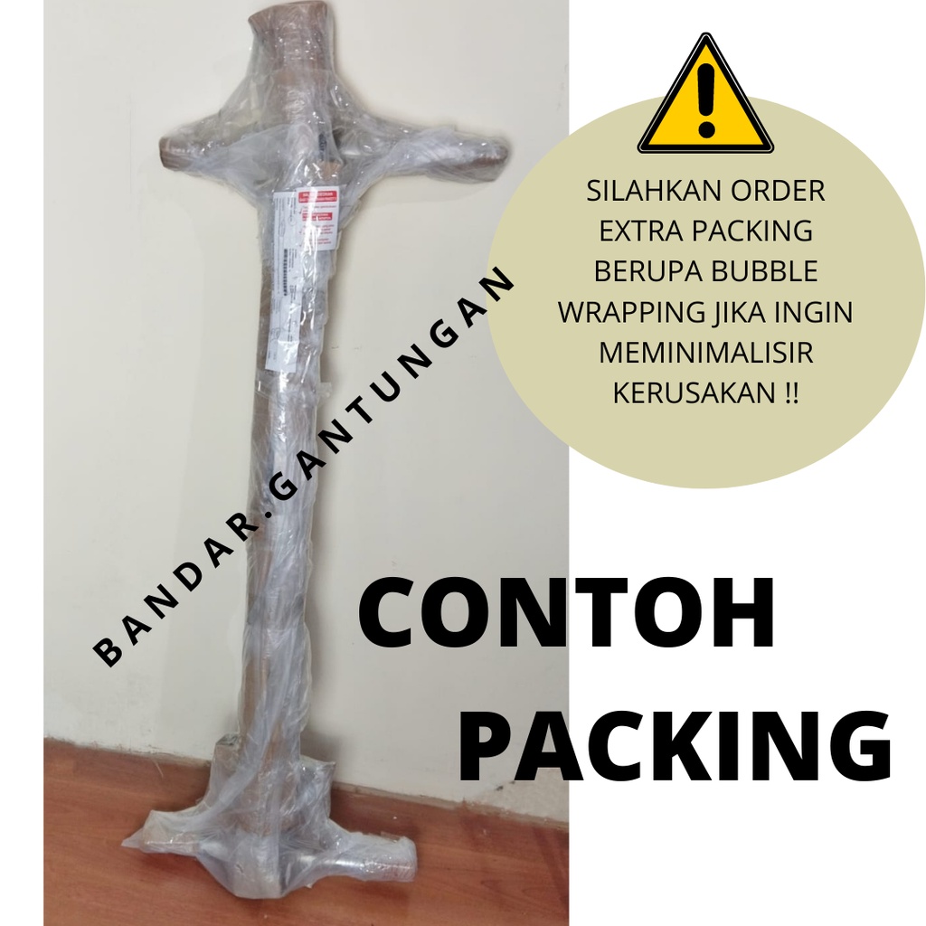 Gawang Baju Kotak  / Display Gantungan Palang Pipa Kotak / Rak Baju Pipa (Tanpa Cantelan Suling)(BH)