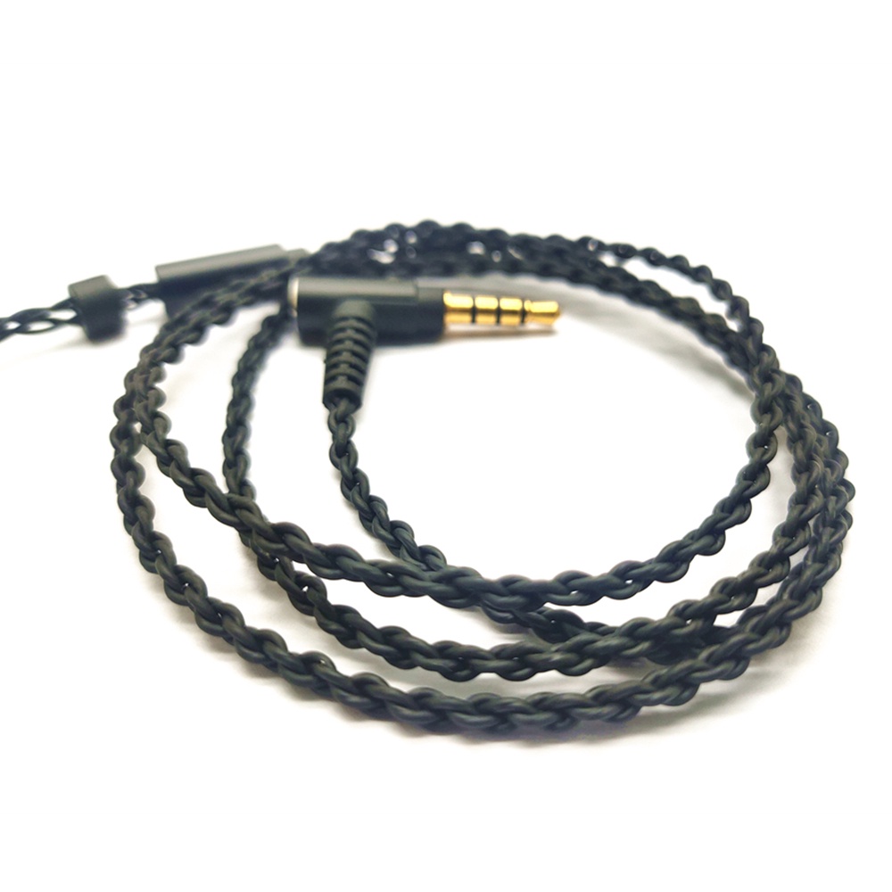 DIY Earbuds Cable Matte twist 4 core TPU wire with Microphone Enameled copper wire for earphone Headphone