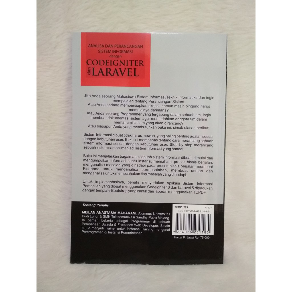 Buku Coding Komputer Pemrograman Web Analisa dan Perancangan Sistem Informasi dengan Codeigniter & Laravel-1