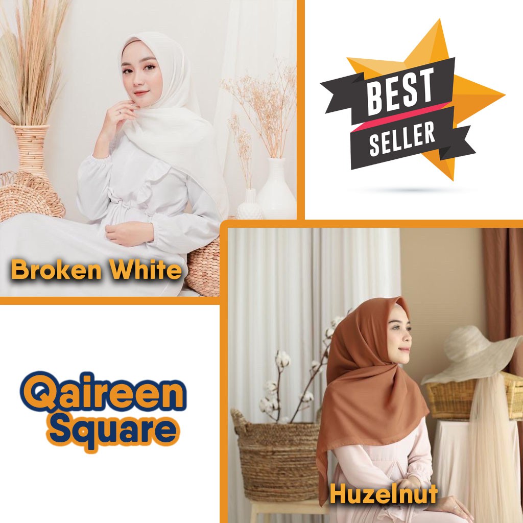 BELLA SQUARE Hijab Segiempat Warna Part1 Jilbab Pollycotton Premium 1 [Go-Send]-4