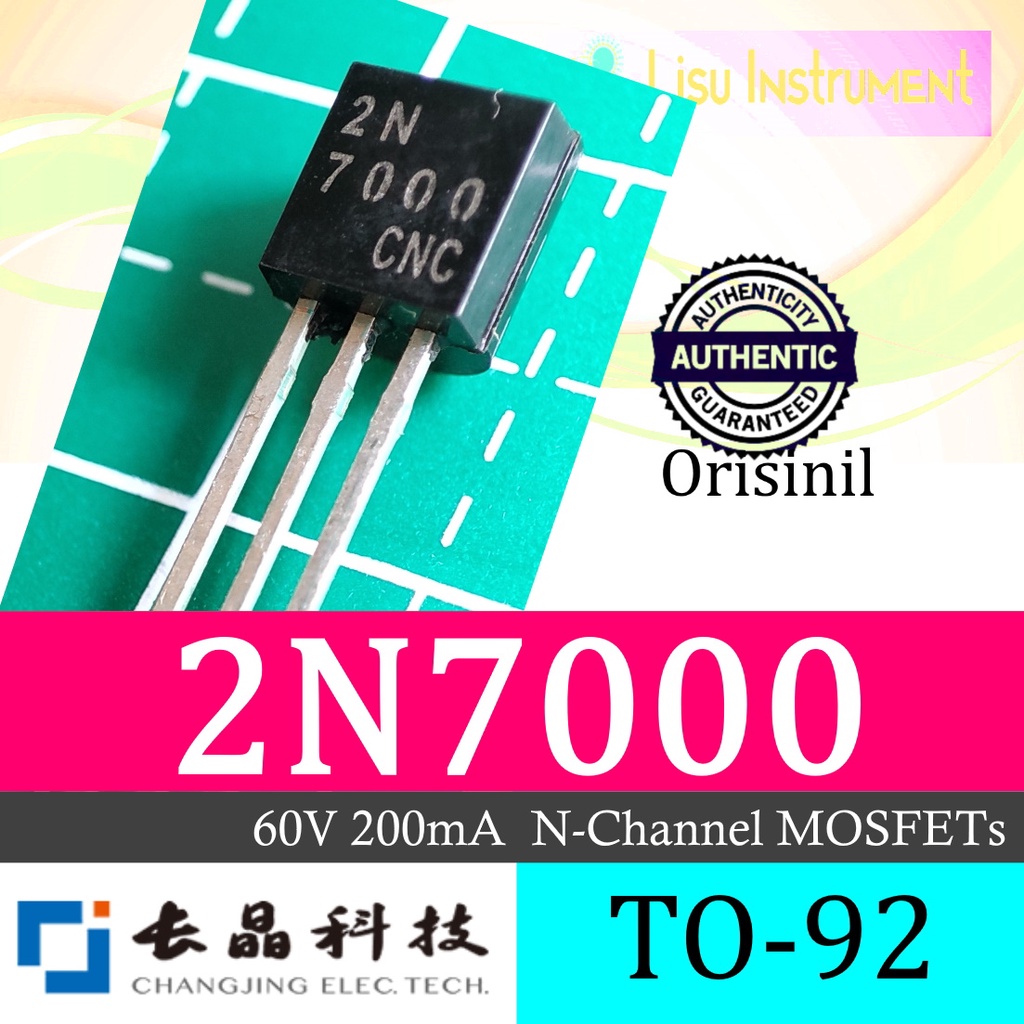 2N7000 2N 7000 60V 200mA  N-Channel MOSFETs TO-92-3 CJ Original