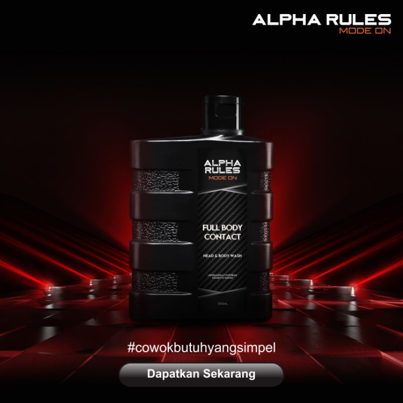 ALPHA RULES FULL BODY CONTACT HEAD AND BODY WASH ORIGINAL 100% 250ML