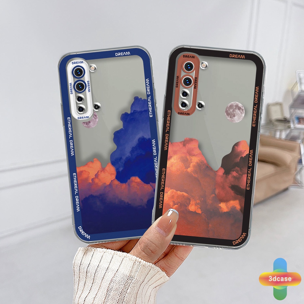 Case HP Realme C15 C21 C11 2021 C21Y C31 C35 C25 C20 C3 C12 C2 C25S 5S 5 5S 5i C17 7i C1 C25Y C2 C3i 6i C20A realme Narzo 20 10 10A 20A 30A A7 A5S A15 A16 Y12 Y20 Y15S A03 Ins Colorful Clouds Transparent Case