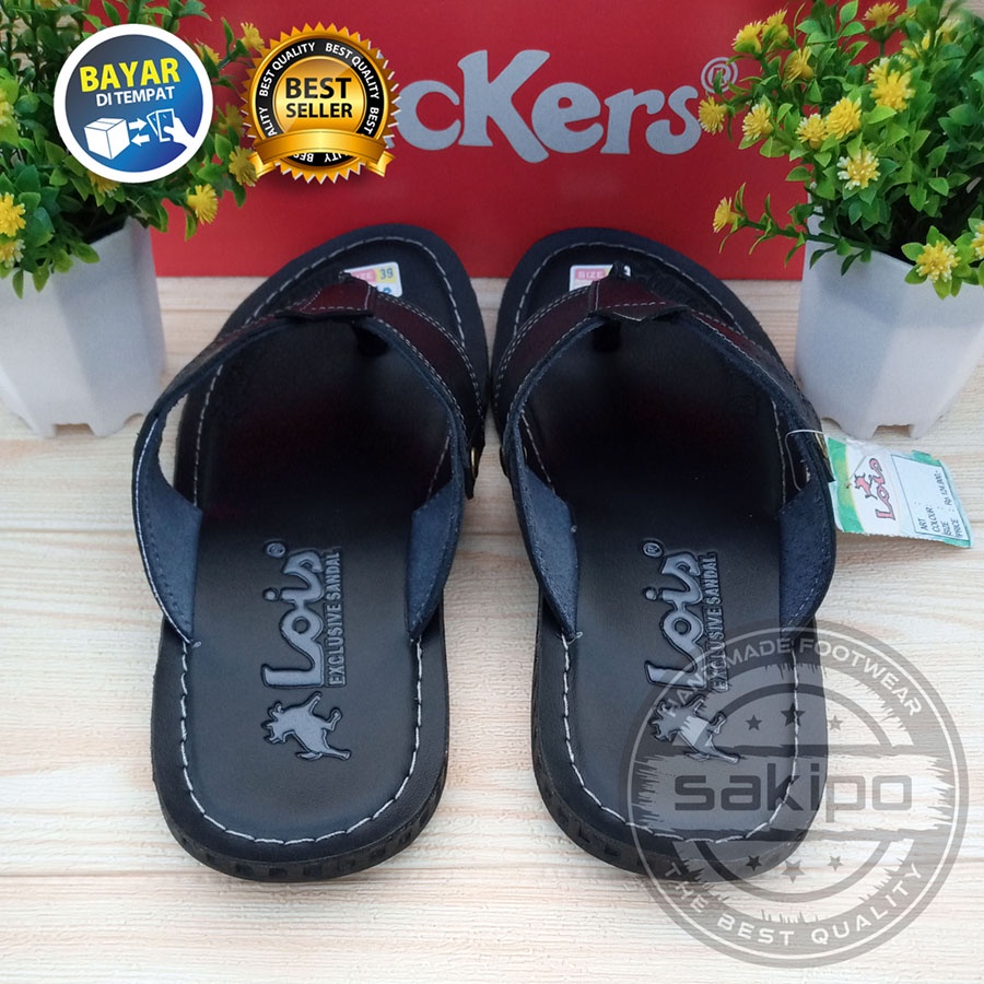 PROMO 7.7 !! SANDAL PRIA DEWASA REMAJA LOIS KULIT JAPIT / SANDAL JAPIT JEPIT UNTUK DALAM DAN LUAR RUMAH / SAKIPO