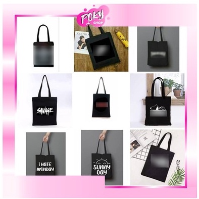 [LOKAL] POKY - TOTEBAG (PAKAI SELETING) Tote bag LOGO Tulisan kpop murah wanita custom motif