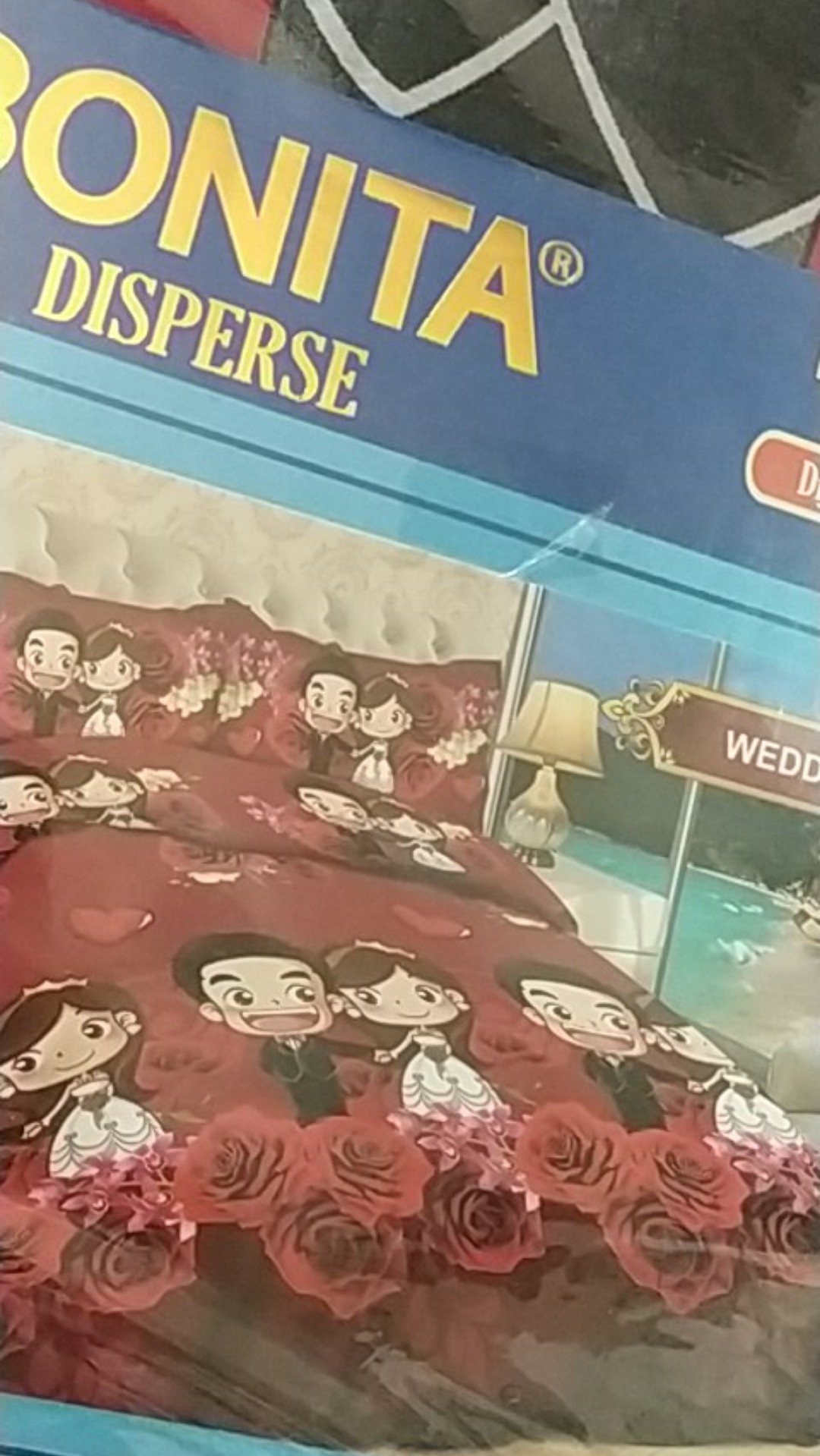 Sprei Katun Halus Bonita Disperse Size King 180 X 200cm