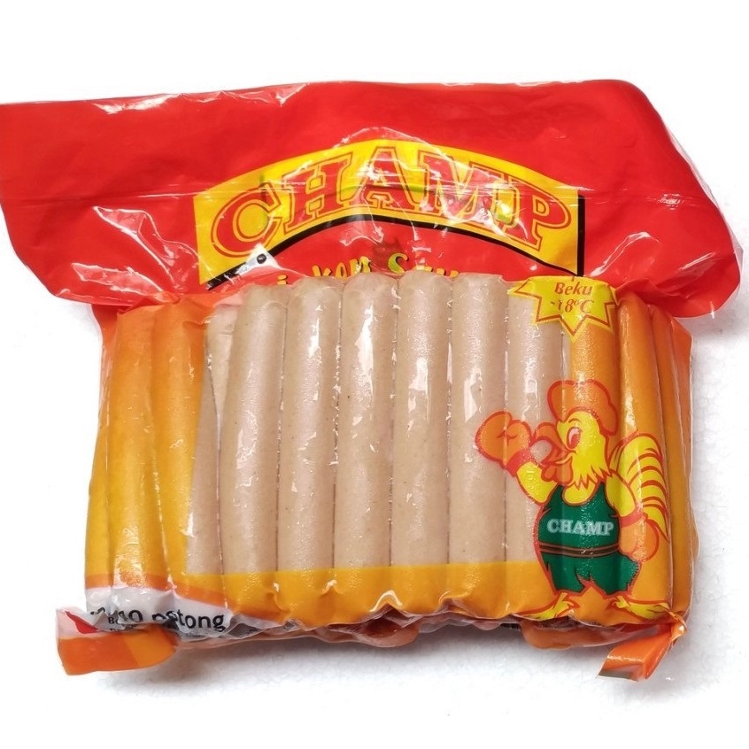 

Champ Sosis Ayam 1 Kg isi 40 - Chicken Sausage (KHUSUS KURIR INSTANT)