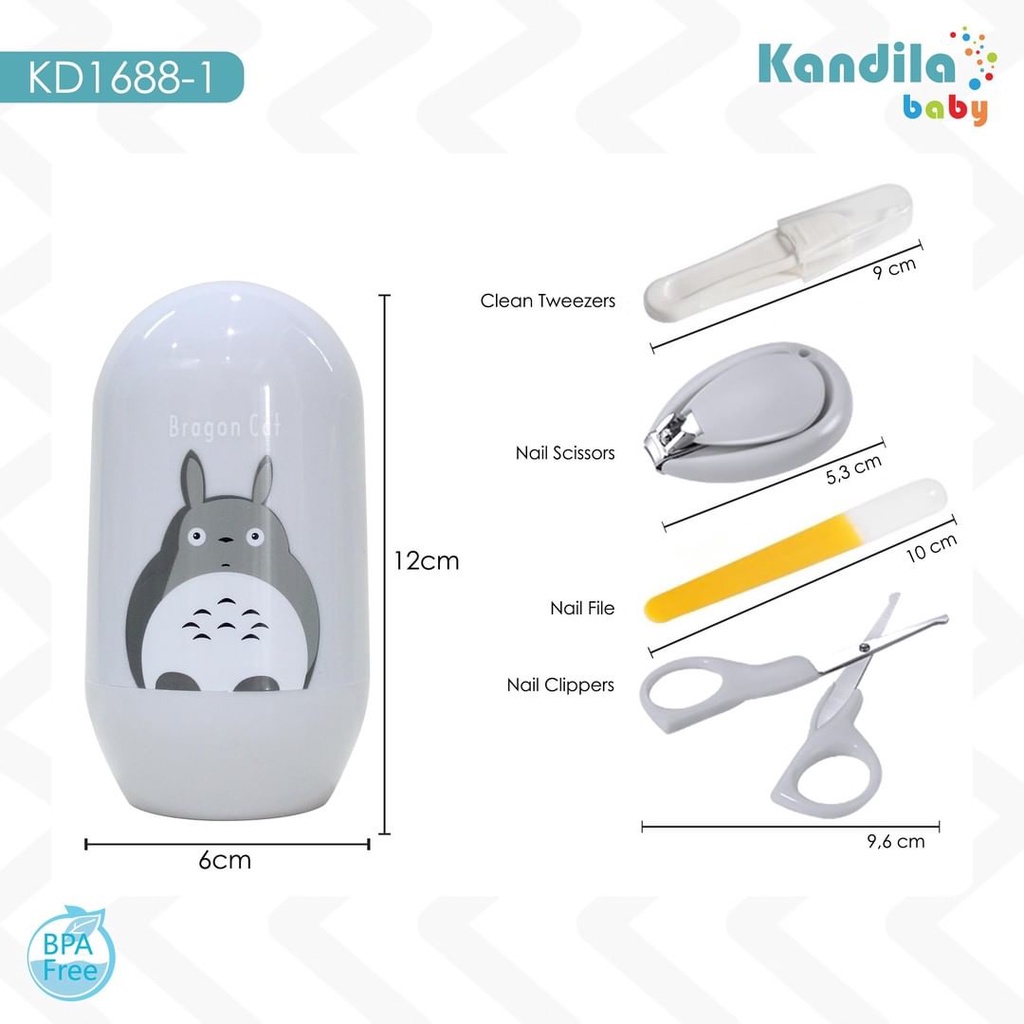 Kandila Nail Clipping Set KD1688-1 / gunting set / penghalus kuku bayi / baby clipper set