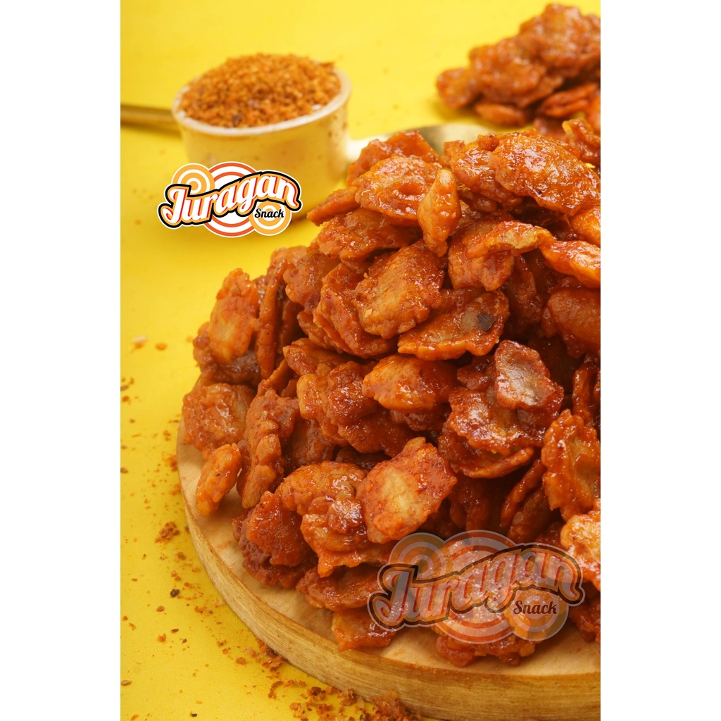 EMPING MELINJO BALADO PEDAS 125 gram snack kiloan makanan ringan jajanan cemilan camilan pedas manis asin gurih murah