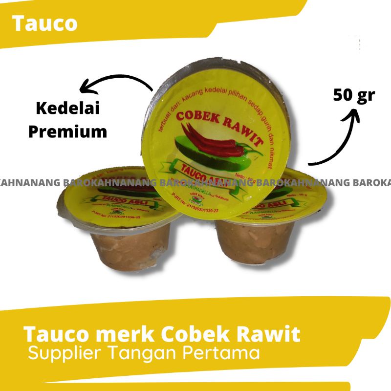 

Tauco cup kedelai premium merk Cobek Rawit 50 g