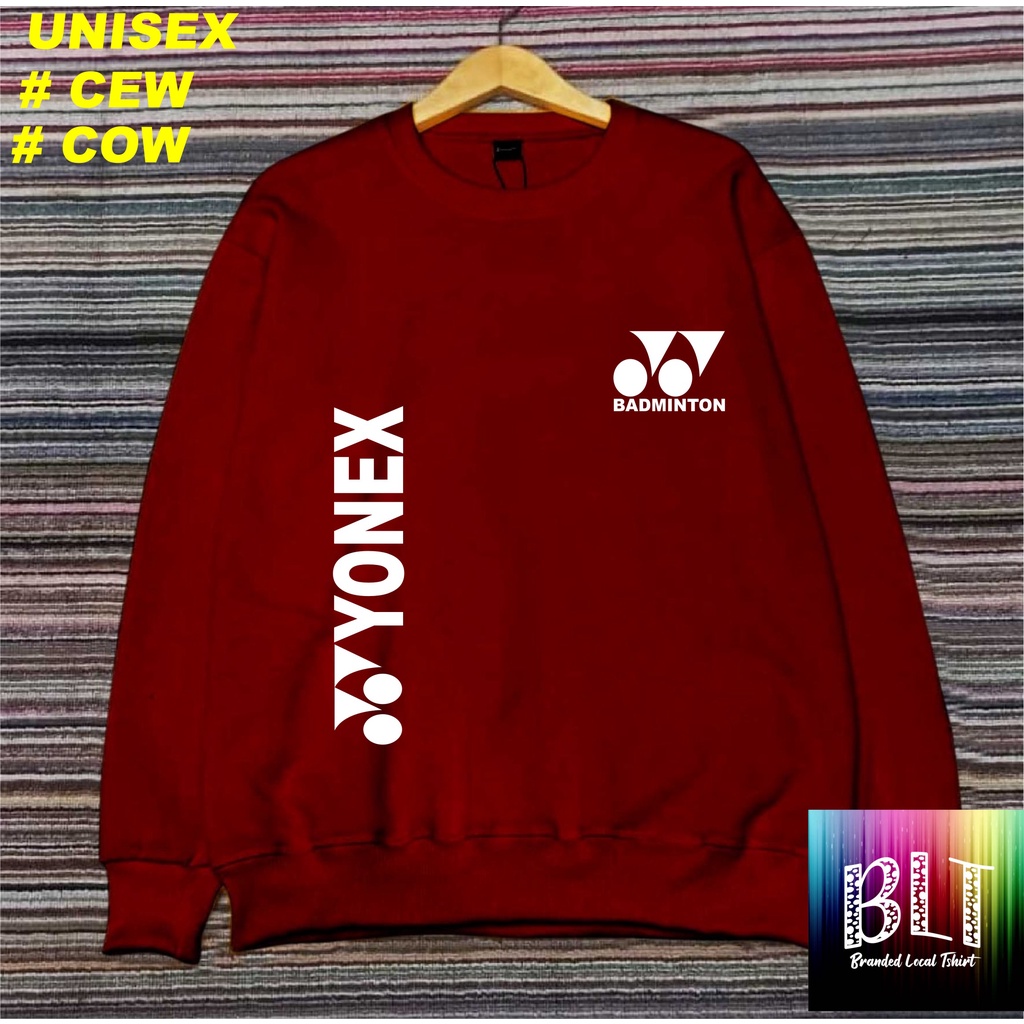 Crewneck Sweater Cotton Fleece Logo BADMINTON YONEX / Sweater Pria/SWEATER WANITA / Sweater Distro / Outerwear Original Terbaru Termurah Terlaris/UNISEX/SWEATER MURAH/SWEATER 2022