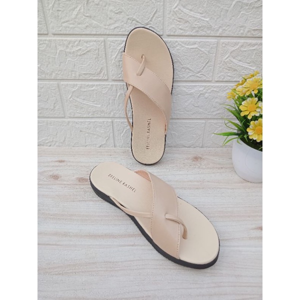 Sandal wanita flat japit slempang