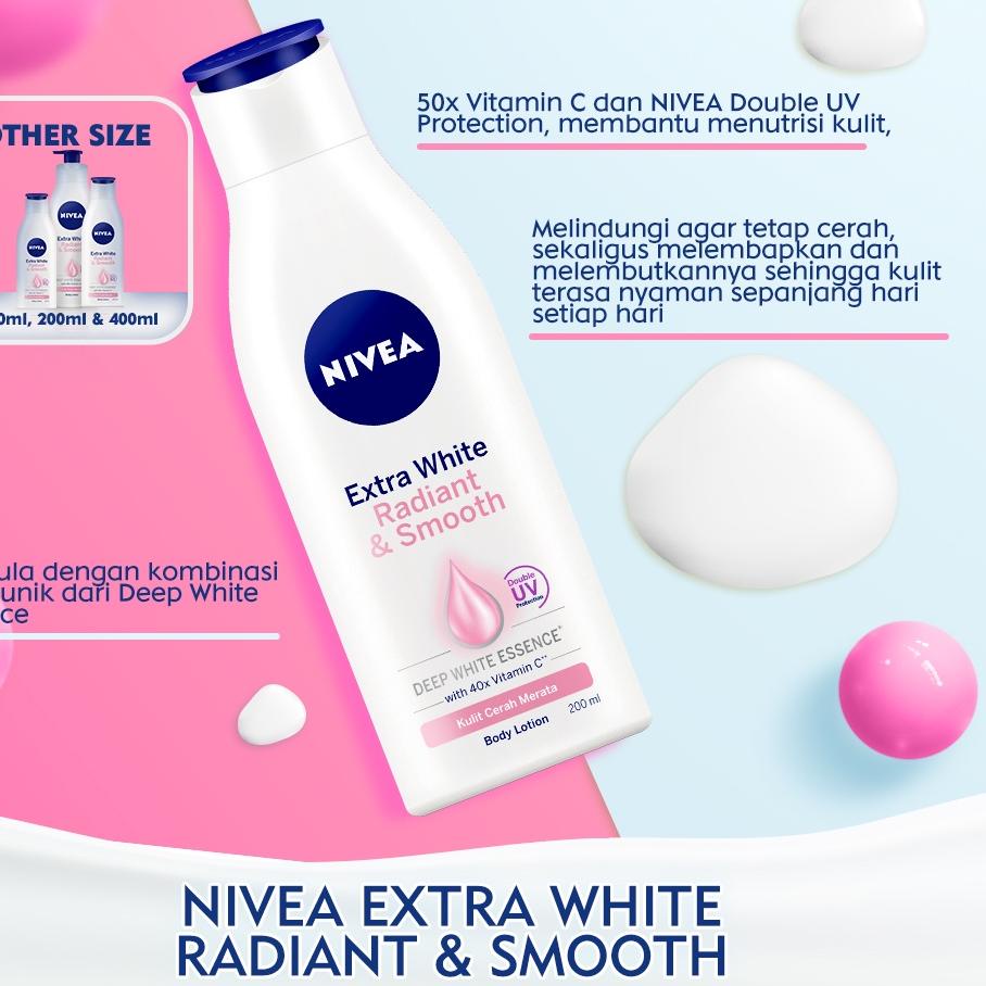NIVEA Body Care Extra White Radiant & Smooth Lotion 400 ml Pump <