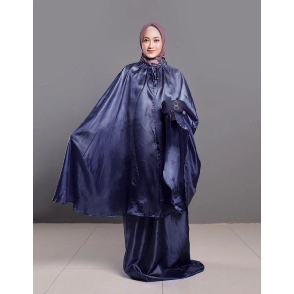 Mukena MURI Traveling Mini Terkecil Tanpa Penutup Kepala BOTOL - Navy Murah