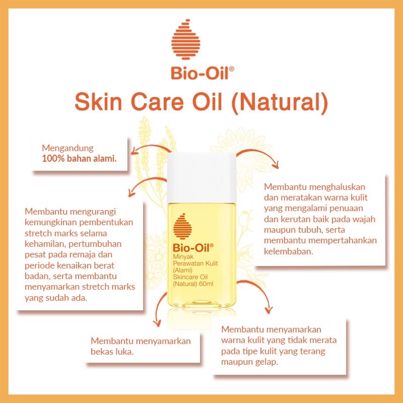 [ORI 100%] BIO OIL Penghilang Bekas Luka Scar Strechmark Selulit - Natural Skincare Oil / Dry Skin Gel BPOM