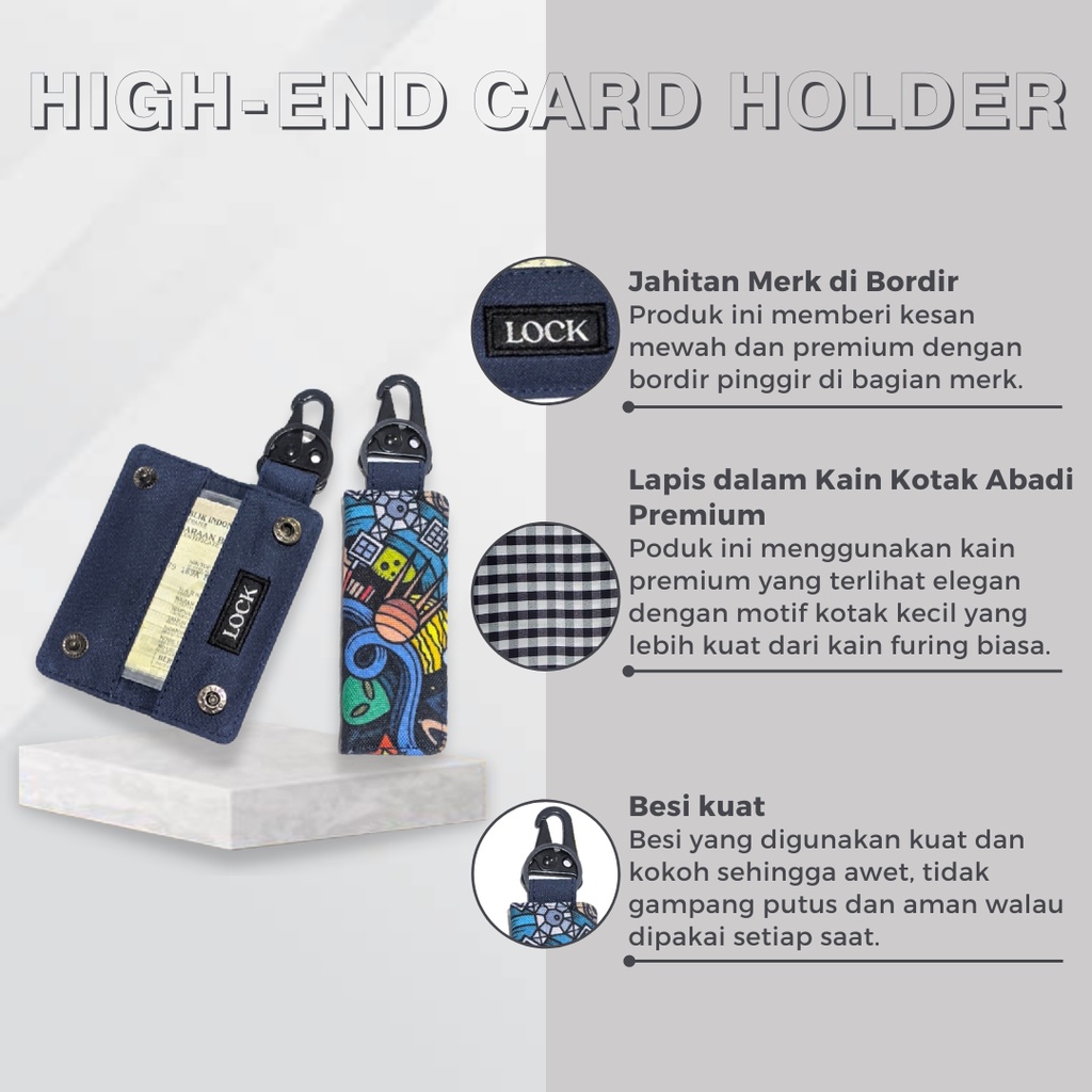 Dompet STNK E-TOLL SIM Mobil Motor Gantungan Kunci Motif Premium L021