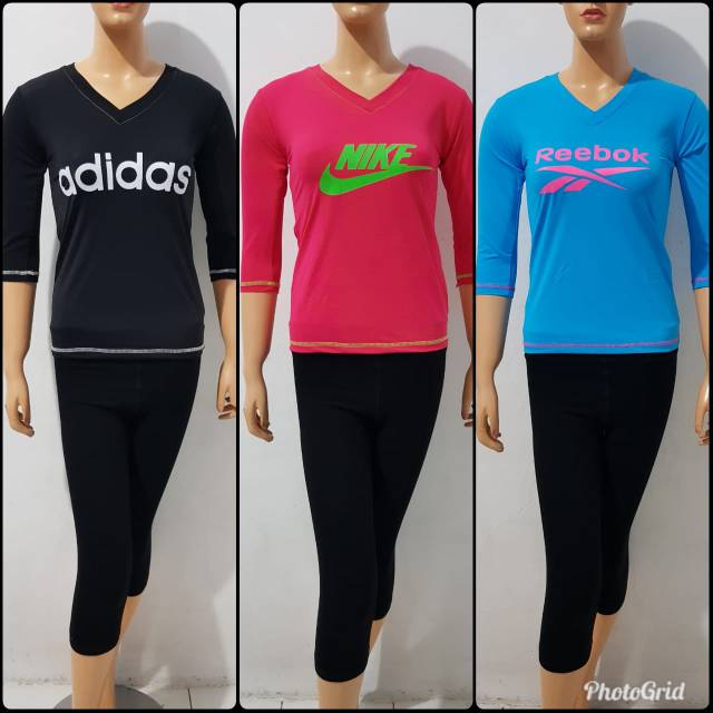  setelan  olahraga wanita  baju  senam baju  aerobic baju  