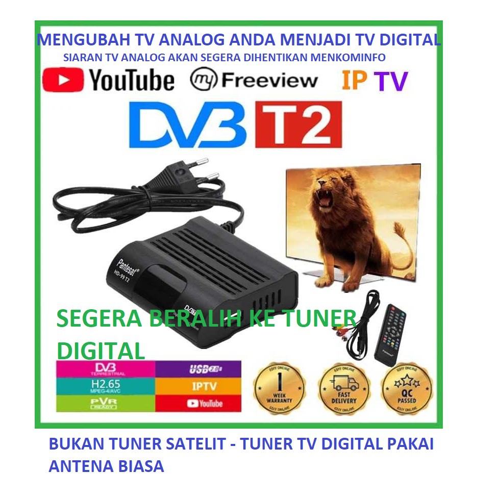 Digital TV Tuner STB WiFi Receiver DVB-T2 TV non Satellite HD DIGITAL TV tuner