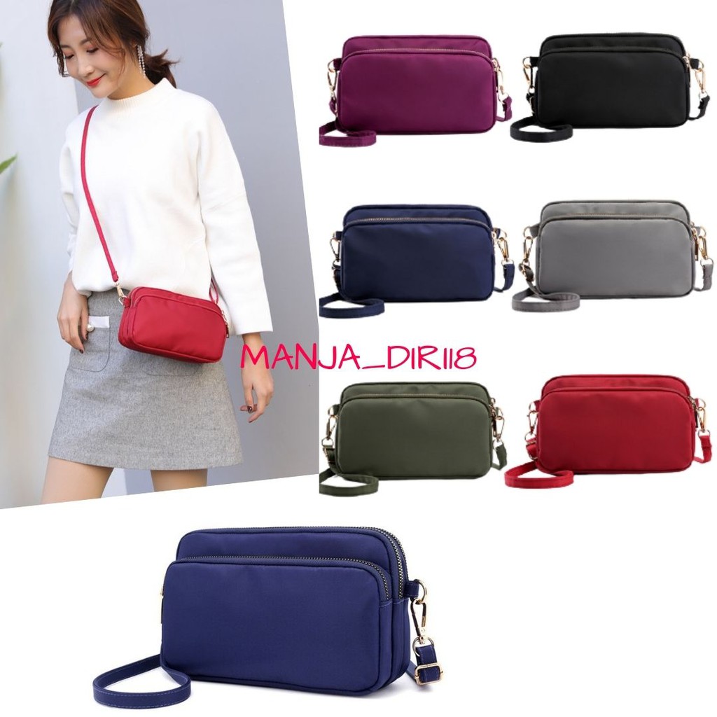 Real Pict Tas Selempang Wanita Anti Air Tas HP IMPORT Tas Kecil