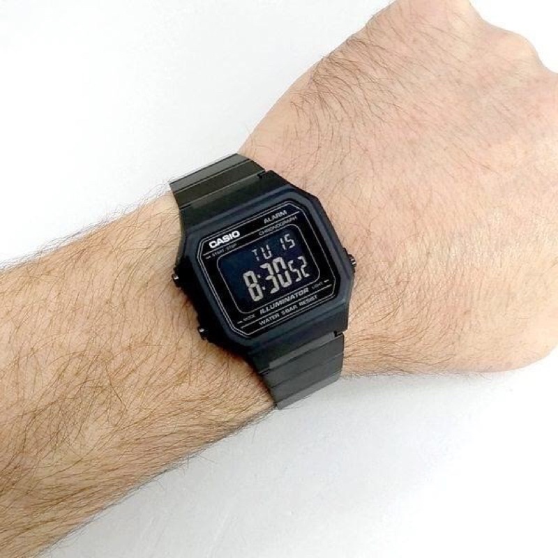 Casio Original B650WB-1B / B-650WB-1B Jam Tangan Pria Stainless Hitam ORIGINAL GARANSI RESMI