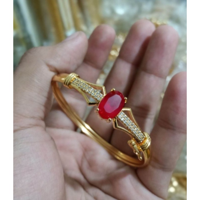 Gelang Bangkok permata random/anti karat/anti luntur/promoo/24k