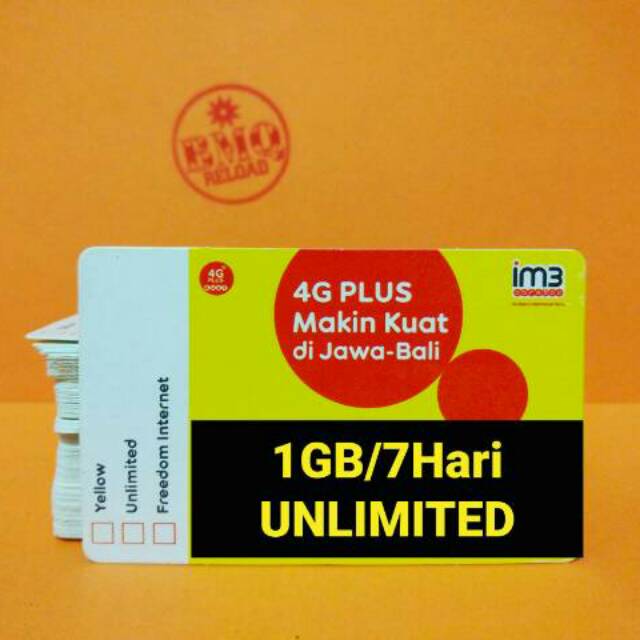 VOUCHER INDOSAT UNLIMITED SOSMED YTB 7Hari