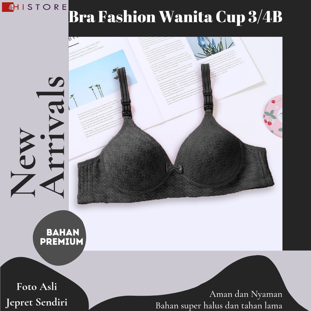 [HI] Bra BH FASHION Wanita CUP 3/4B Bra wanita Premium BH Busa Tipis Tanpa Kawat Sangat Nyaman A3