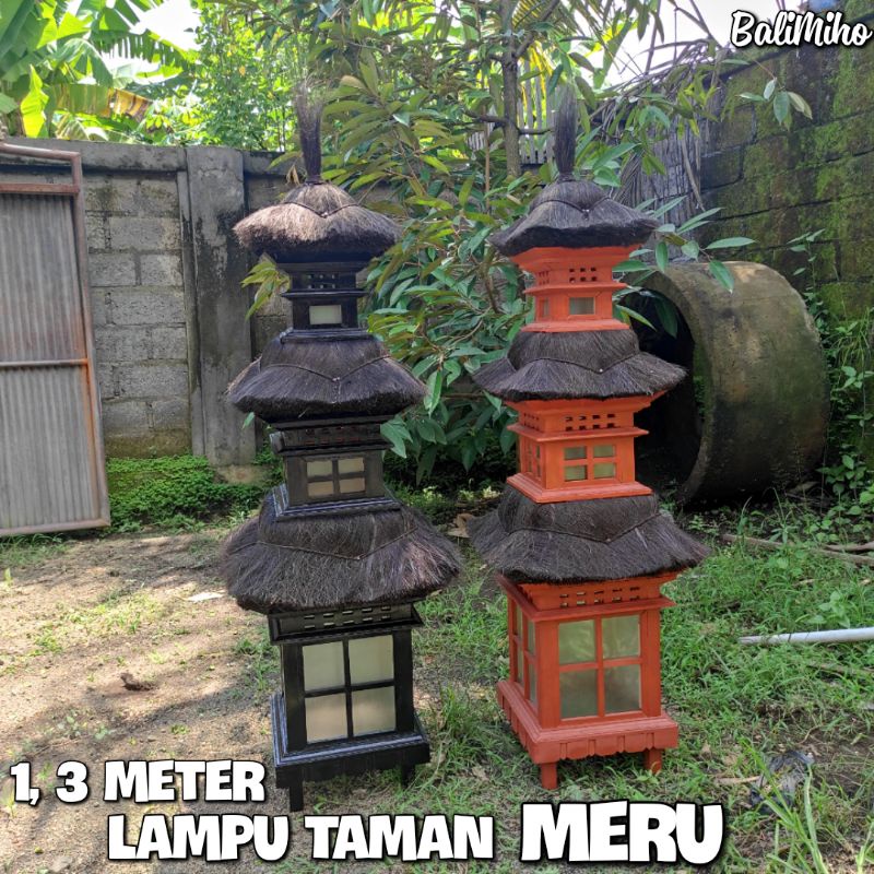Lampu Taman Tumpang 3 Model Meru Lampu Taman Bali Kap Lampu Rumah Kap Lampu Ijuk Kap Lampu Gubuk Dek