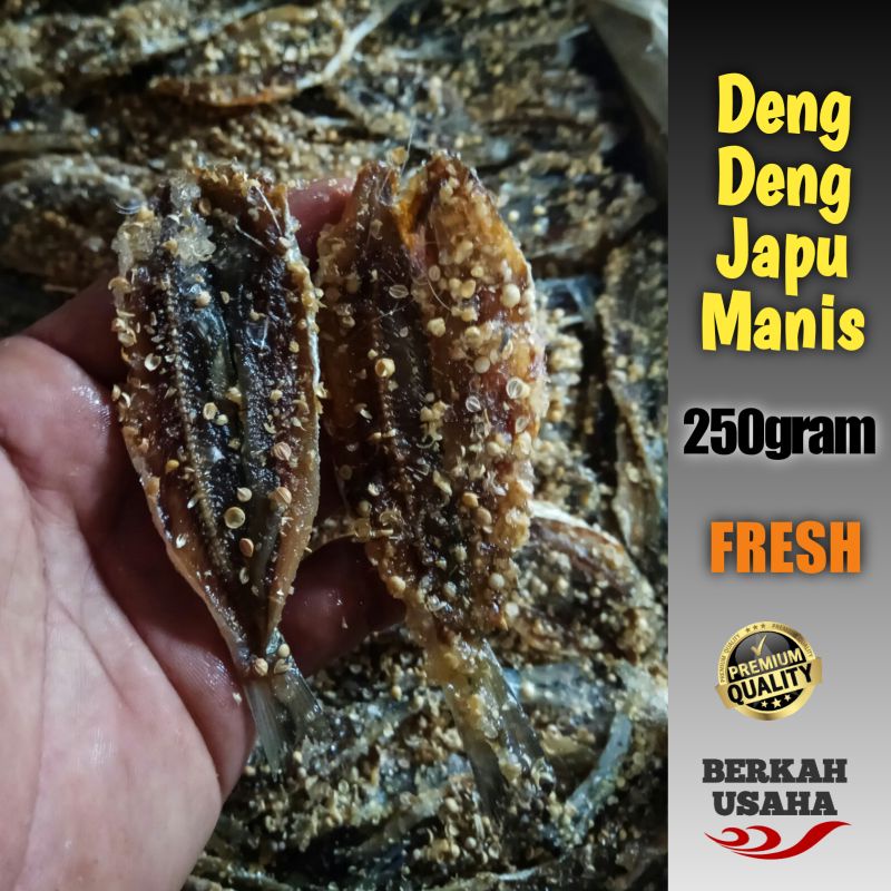 

IKAN ASIN DENGDENG BACEM JAPU MANIS KETUMBAR 250gram