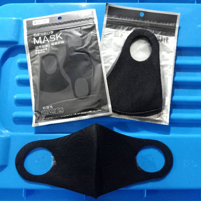 Masker HITAM IMPORT BISA DI CUCI model earloop MASK ala OPPA